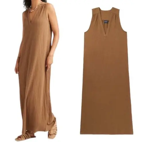 NWT Richer Poorer Vacation Dress Morning Roast Tan Cloudweave Cotton Size XL NEW Brown