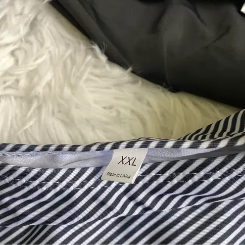 OMKAGI Flounce Bikini Top High Waisted Bottom XXL NWOT Black