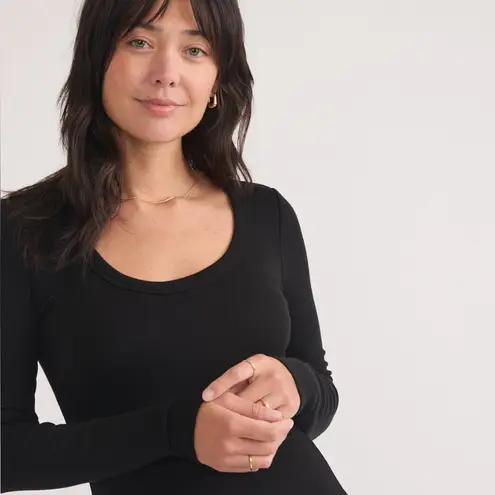 Marine layer Lexi Rib Long Sleeve Midi Dress