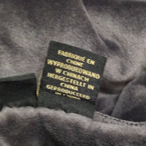 House Of Harlow 1960 Dark Grey Velour Drawstring Cuffed Jogger Pants Small Gray