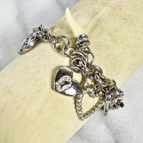 Dolce & Gabbana Silver and Crystal Adjustable Charm Bracelet