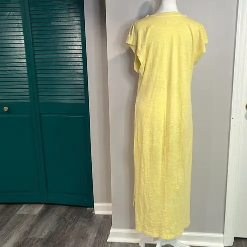 The Normal Brand Vintage Slub Tee Dress midi yellow