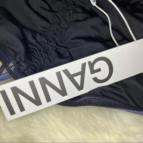 Ganni Ruched Floral Print Bikini Top Size 8 NWT