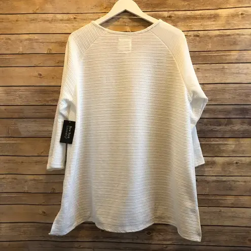 New York Laundry 3/4 Sleeve Ribbed Pullover Top Plus Size 1X NWT