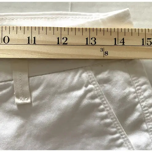 NYDJ White Lift Tuck Crop Chino Pants Cotton Blend Straight Crop Sz 6