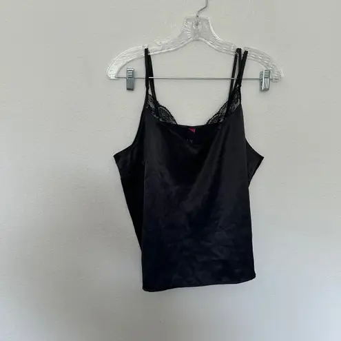 Adore Me  black Tank top women's size large lace girly‎ y2k lingerie minimal - Image 2