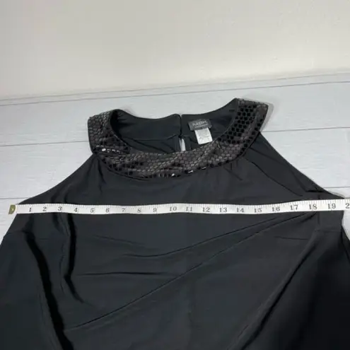 MSK Black Halter Embellished Cocktail Evening Dress NWT Size 1X