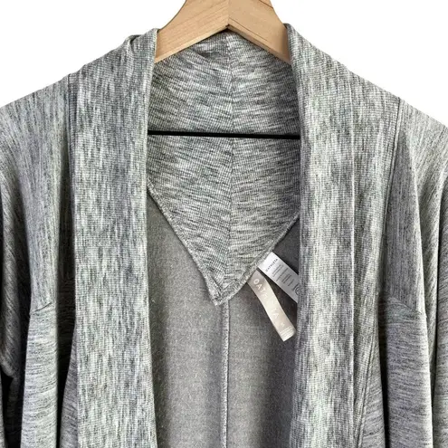 Athleta  Nirvana Wear Two Ways Wrap Open Front Cardigan Sweater Heather Gray, S