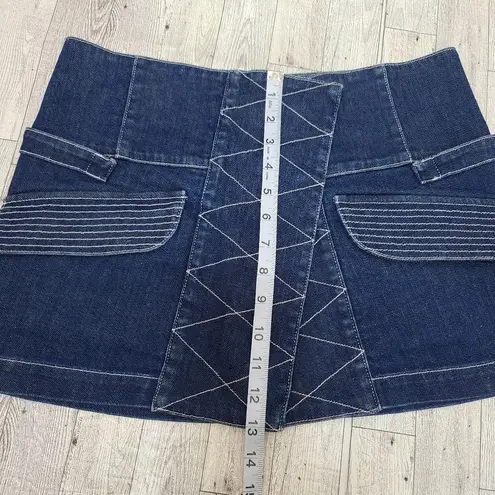 Opening Ceremony asymmetrical mini denim skirt sz S RARE!!