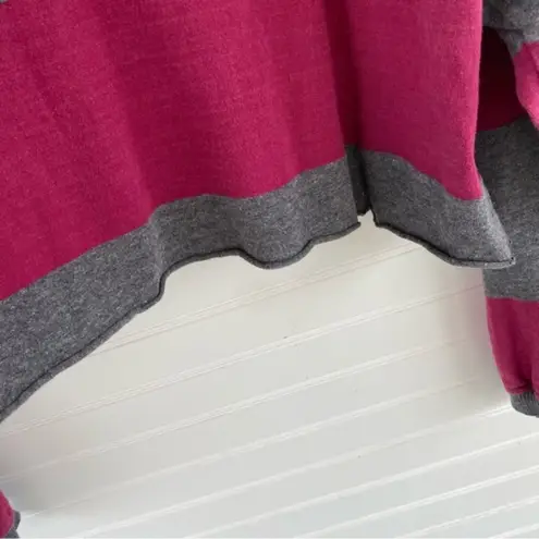 Blue Print Striped Vintage Oversized Cropped Long Sleeve Top Size L Gray Size L