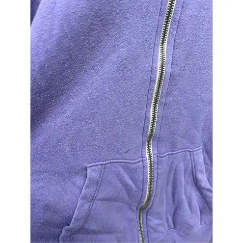 PINK By Victoria’s Secret Purple Full Zip Sweatshirt Woman’s Size Medium FLAWED