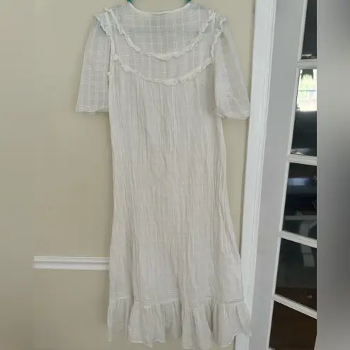 Cleobella  white Maxi Dress with Button Detail