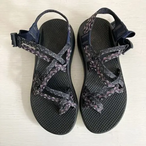 Chacos Chaco ZX2 Classic Sandal Womens Size 7 Aztec Double Strap Navy Purple Outdoor