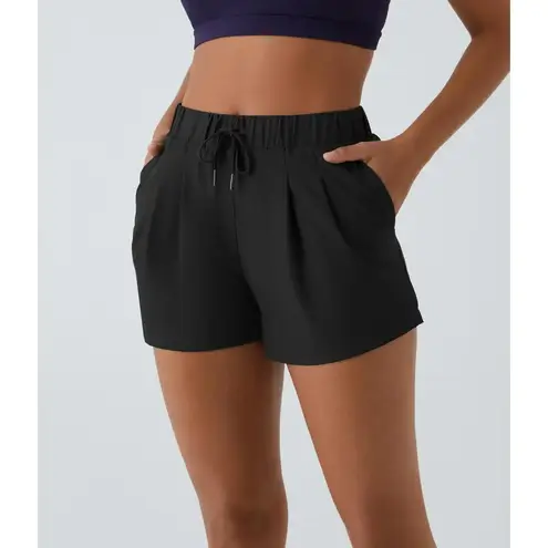 Halara NWT MidRise Elastic Drawstring Ruched Pocket Casual Shorts 3" Size Small