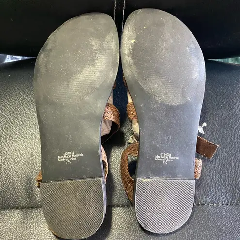 Kelly & Katie Brown Braided Sandals Size 7 1/2