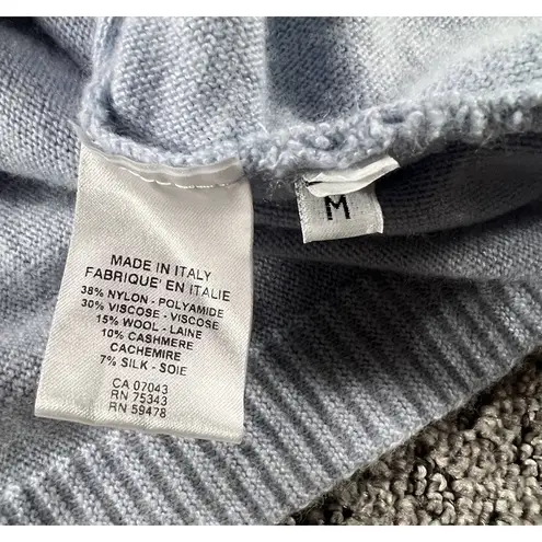 Bianco & Blu Italy Light Blue Cashmere Wool Blend Pullover Sweater Size Medium M