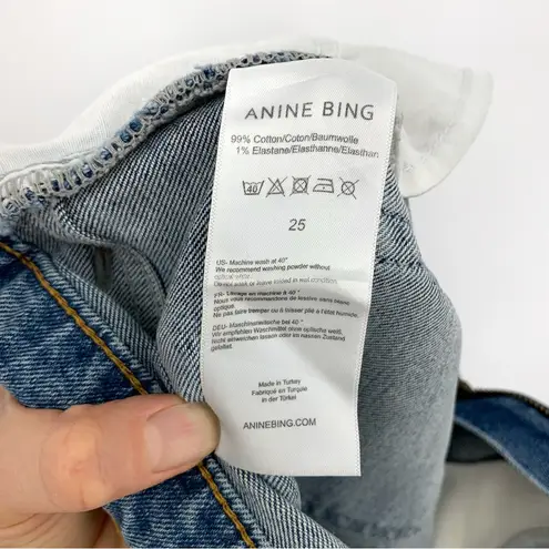 ANINE BING Mid Rise Skinny Jean Light Wash Denim 25