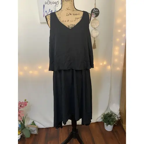 Metaphor (D-112) short sleeves womens dress size XL black color