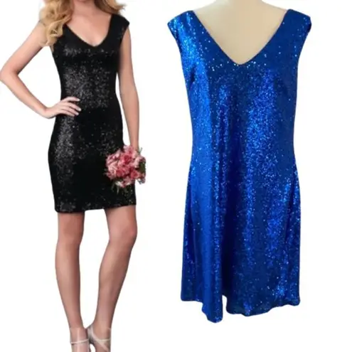 Christina Wu NWT Celebration Sequin Bridesmaid Dress Royal Blue Size 22