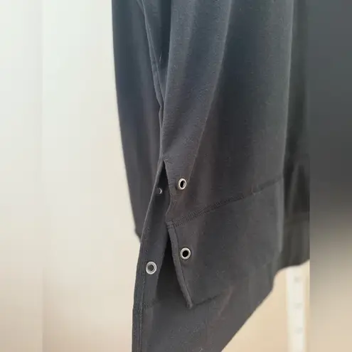 THE NORMAL BRAND Puremeso Split Side Overshirt Black Size XS