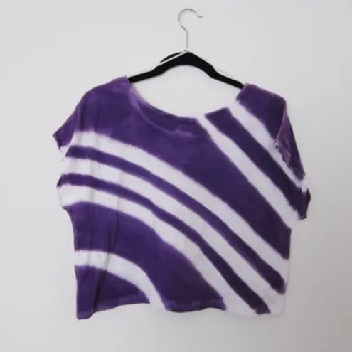 Exist Purple Tie Dye Crop Tee