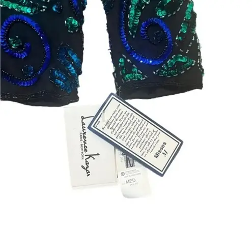 Laurence Kazar Vintage Beaded Silk Sequin Jacket 80s Glam Medium