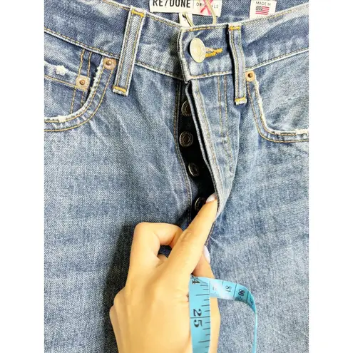 RE/DONE  Ultra High Rise Button Fly Dark Wash Straight Leg Jeans US 26