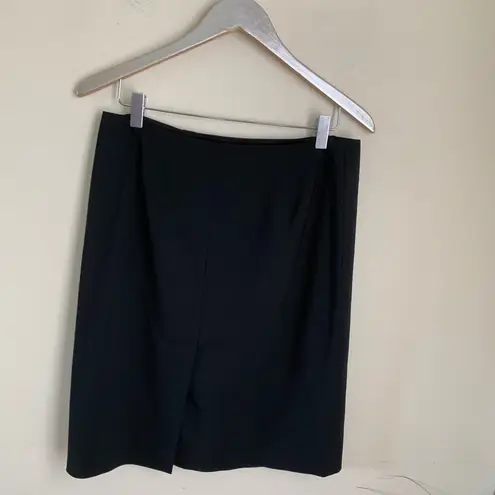Valentino Garavani Valentino Black Wool Stretch Pencil Skirt