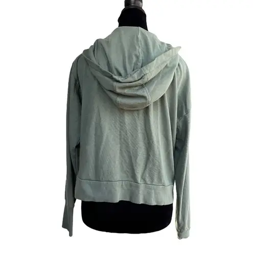 Sweaty Betty  After Class Relaxed Cropped Hoodie in Heath Green Size XS