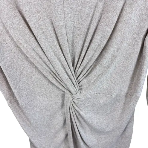 BKE Red Cream Lightweight Ruched Twisted Detail Pullover Sweater Size L Size L