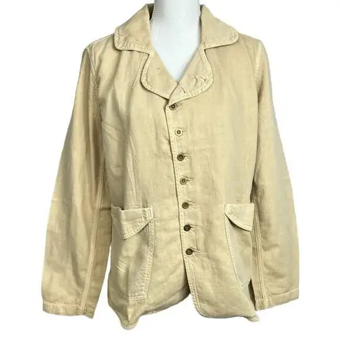 Sandrine Rose x Free People Empire Utility Jacket Linen Oversized Pockets M NEW Tan Size M