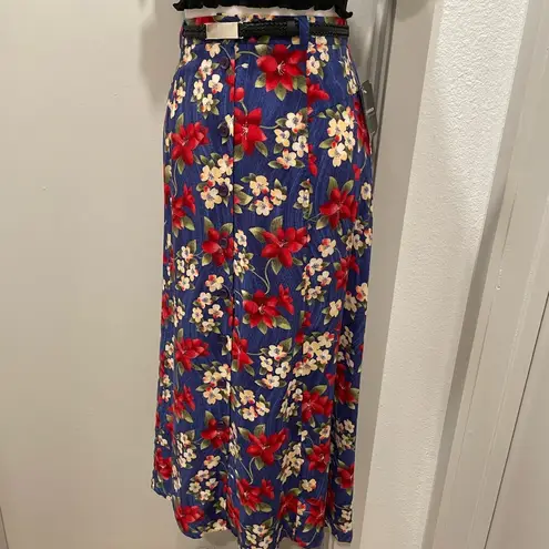 VTG NWT 90s Sag Harbor Cottagecore Purple Blue Floral Button