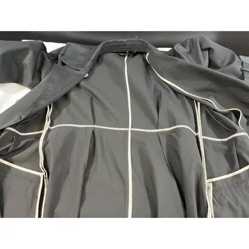 Rachel Roy Signature Womens Black Trench Coat Size 10 SKU 6674