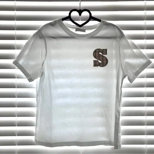 Sandro Paris Blush Beige Plaid Double Breasted Long Women Blazer size 10 / EU 40