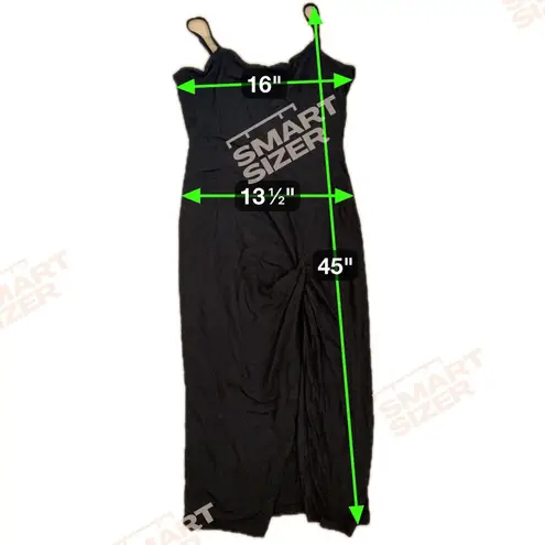 Lulus  Black Spaghetti Strap Twist Front Maxi Dress Size S