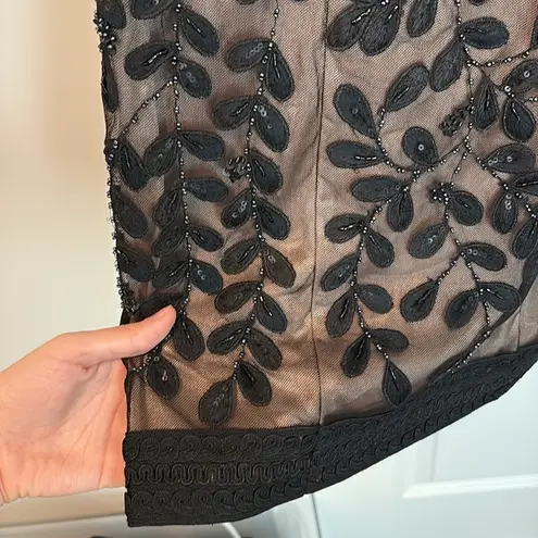 Sue Wong Nocturne Black Beaded Cocktail Dress - Size 4 NWT