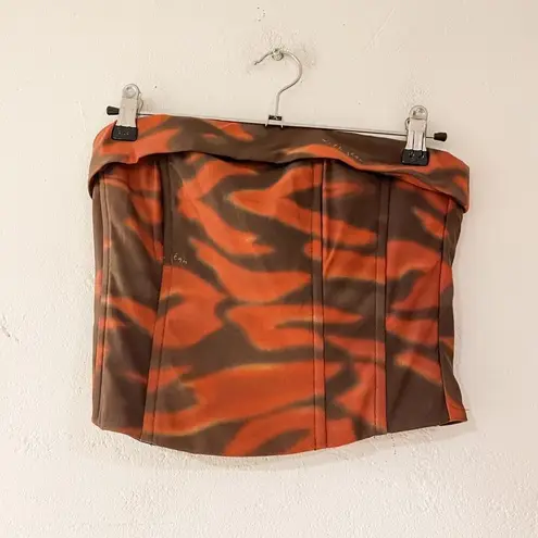 With Jean Carla Corset in NYX Red Brown Tye Dye Size XS NWT