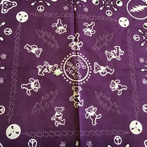 Grateful Dead purple  dancing bear bandana