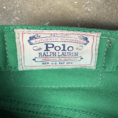 Ralph Lauren Polo  Tompkins Skinny Crop‎ Pants Women’s 25 Keaton Kelly Green