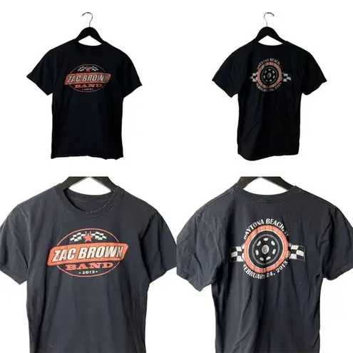 Zac Brown Band T Shirt Womens Black Extra Small XS Graphic Tee Vintage