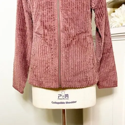 Woolrich Pink Corduroy Zip Front Jacket Hazelberry Small Nwt