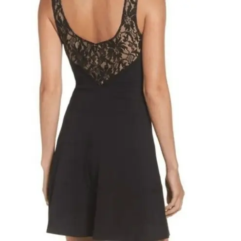 Ali & Jay ‎ LA Sexy Black Fit and Flare Lace Back Mini Dress EUC Small