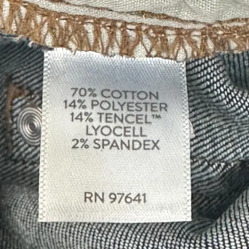 J. Jill Authentic Fit Slim Ankle Jeans Womens 12R Dark Wash Mid Rise Stretch Blue Size 12