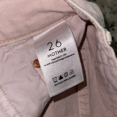 Mother Superior The Vagabond Mini Fray Skirt in Soft Pink Size 26