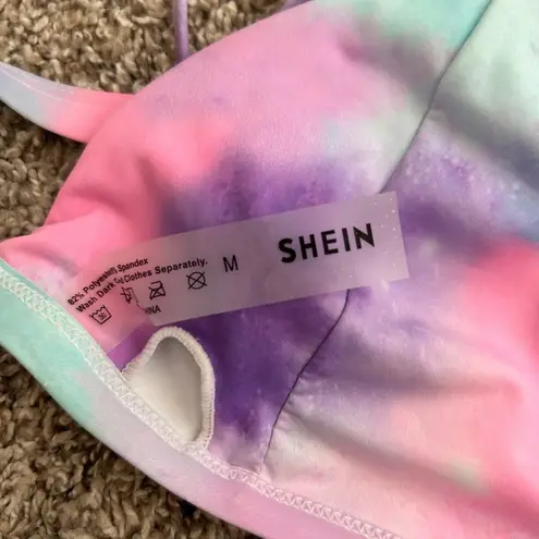 SheIn Tie dye bikini top