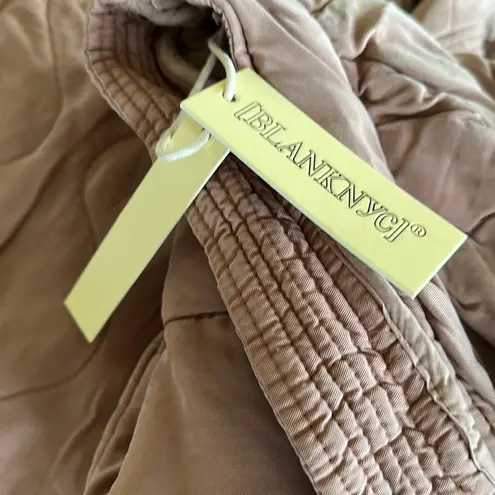 NWT BLANKNYC Quilted Hooded Jacket Mauve Medium Pink