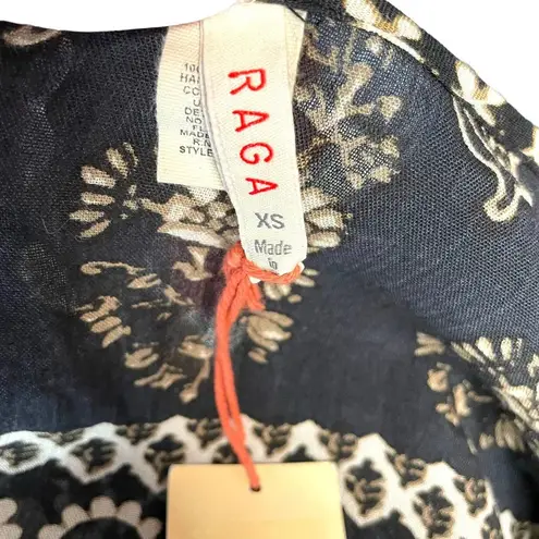 Raga The Remington Romper Black Bohemian Print Size XS