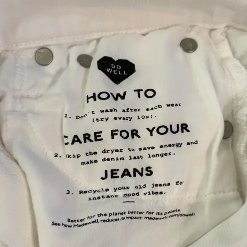 Madewell NWT  Kick Out Jeans Pure White Size 23