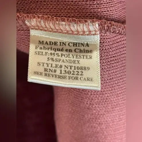 New in Hooded Pullover Top Button Detail Drawstring Coral Pink Casual Comfy M Size M