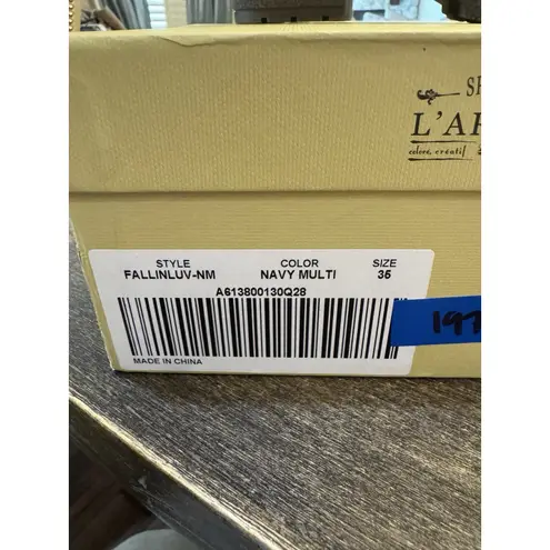 L'Artiste by Spring Step Leather Tooled Boots Fallinluv Navy Size 35 US 5